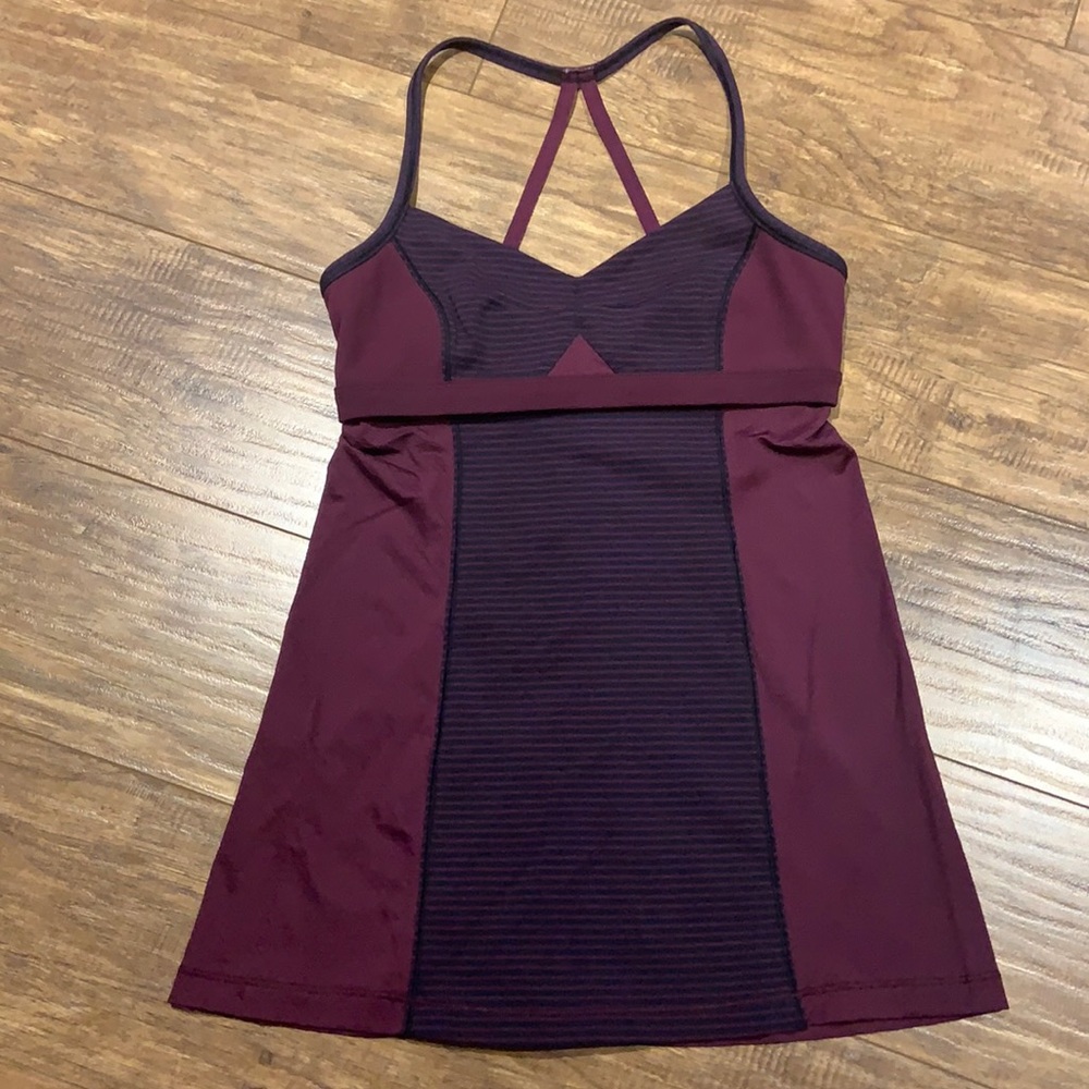 Lululemon ruffled crisscross back tank top